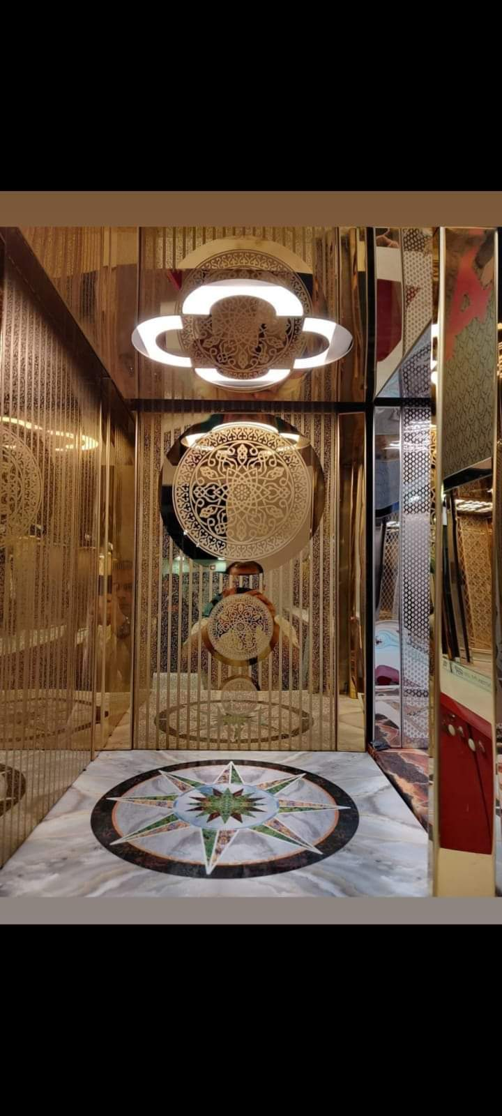 Hairline Stainless Steel Elevator Cabin