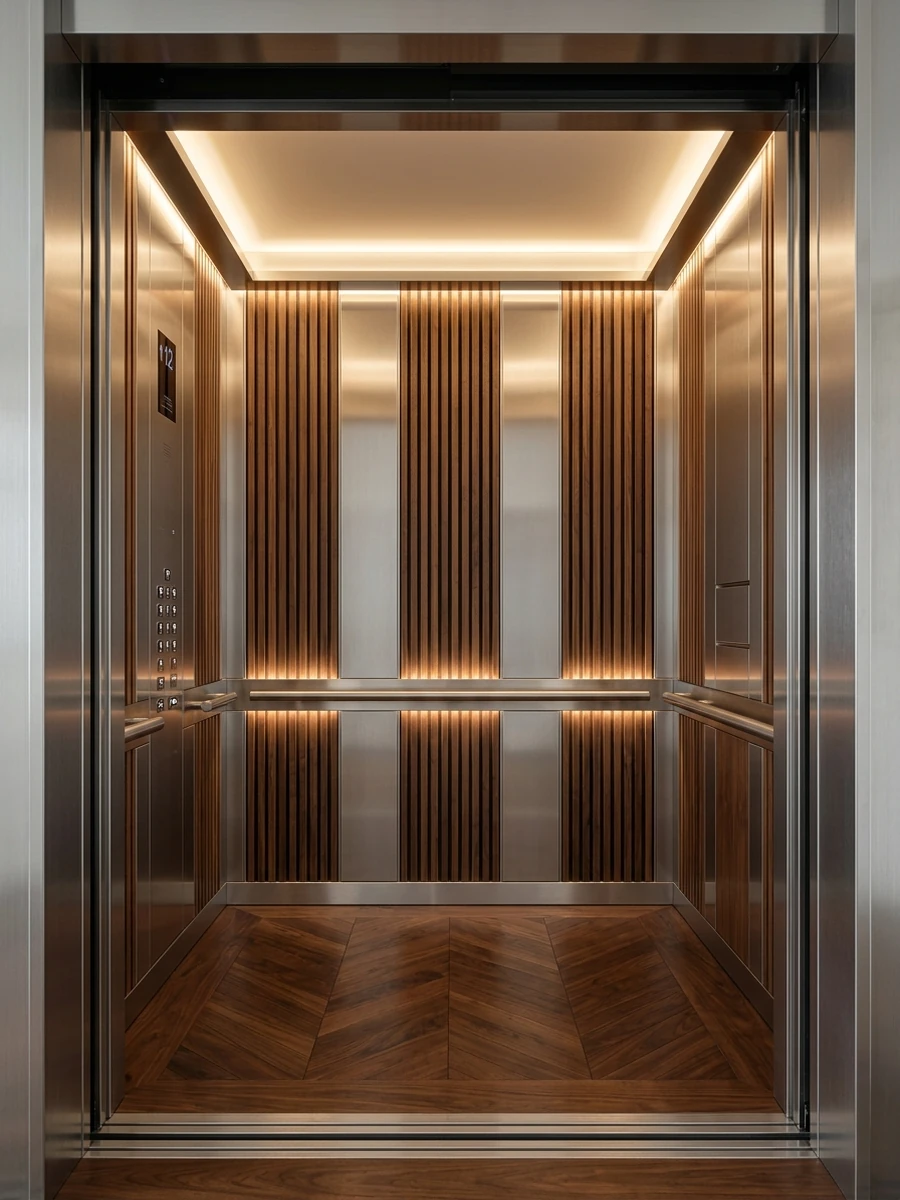 Hairline Stainless Steel Elevator Cabin